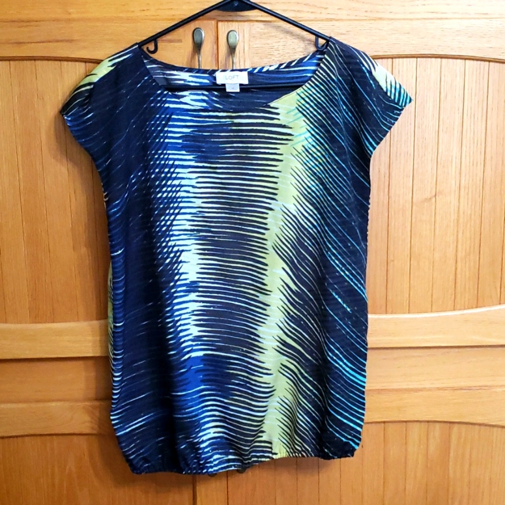 Loft Blouse black, blue, yellow, green size M